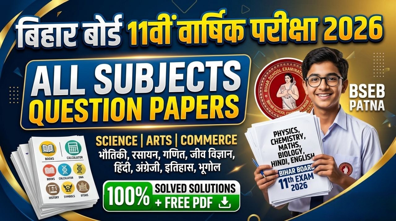 Bihar Board Class 11th All Subject Question Paper Annual Exam 2026